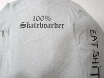 JB即決 JONNY BEE ジョニービー別注！100%SKATEBOARDER 限定EATSHITスリーブ ロンT 灰 L 新品JAY ADAMS ジェイアダムス ジェイソンジェシー_画像5