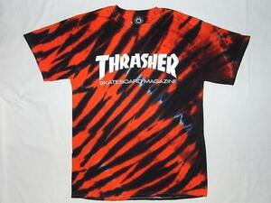 JB即決 US限定 THRASHER　スラッシャー タイガーストライプ　タイダイ Tシャツ Sサイズ　新品 HUF VANS 90 80