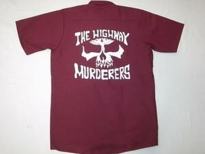 JB即決 JONNY BEE ジョニービー別注！THE HIGHWAY　MURDERERS ハイウェイマーダース ワークシャツ マルーン エンジ Sサイズ　新品