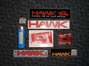 JB即決 TONY HAWK トニーホーク ステッカー 6枚 セット　 SET 新品　BIRD HOUSE LAKAI POWELL VANS