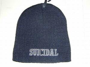 JB即決 SUICIDAL TENDENCIES スーサイダル ロゴ ストライプ ニット　ビーニー 　黒　ブラック 新品