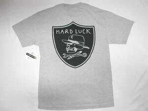 JB即決★ HARDLUCK ハードラック HARDSIX エンブレム ロゴTシャツ　ヘザーグレー 灰 Sサイズ　新品