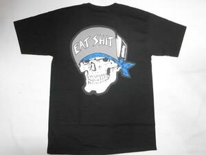 JB即決 DOGTOWN ドッグタウン x SUICIDAL SKATES スーサイダル JASON JESSEE ジェイソンジェシー EAT SHIT SKULL Tシャツ 黒 Lサイズ 新品