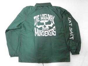 JB即決 JONNY BEE ジョニービー別注！THE HIGHWAY MURDERERS ハイウェイマーダース 限定EATSHITスリーブ コーチジャケット 緑 グリーン S