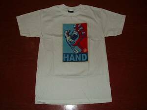 JB即決 SANTACRUZ　サンタクルーズ YES WE HAND オバマハンド　 Tシャツ 白　Sサイズ 新品 ジムフィリップス JIM PHILLIPS