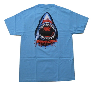 JB即決 SANTA CRUZ サンタクルーズ 20FW SPEED WHEELS SHARK シャーク Tシャツ パシフィックブルー 水色 Sサイズ 新品