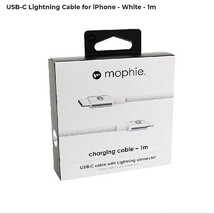 【Apple認証品★mophie】Lightning - Type-C USB-C-ライトニングケーブル 1m 高速充電 高耐久 2色ブラック ホワイト iPhone iPad★pcs-usbc_画像4