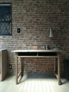 *[ prompt decision ] antique manner shelves. exist working bench *.. desk 110 dark oak * sewing machine table * natural * Work desk *
