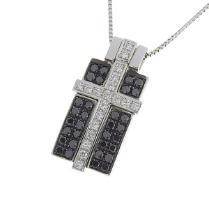 ポンテヴェキオ PONTE VECCHIO ネックレス K18WG ダイヤモンド 0.55ct ブラックダイヤモンド 1.35ct 中古 新入荷 OBJ0439