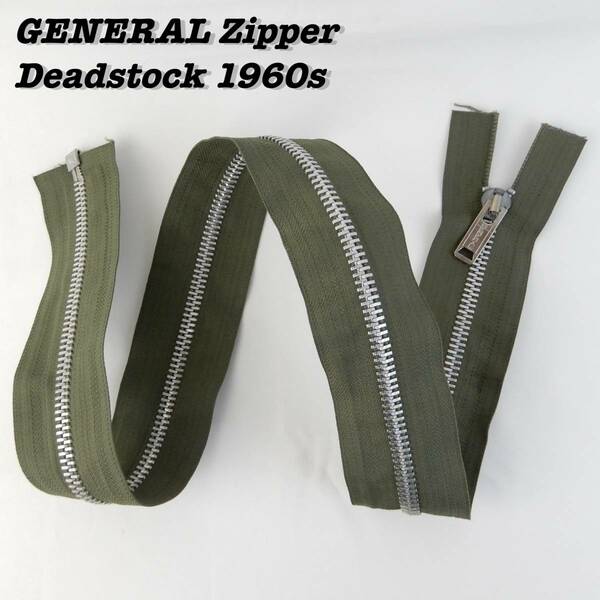 GENERAL Zipper Open 1960s OLIVE Deadstock Made in USA ③ Vintage ジェネラルジッパー 1960年代 デッドストック ヴィンテージ