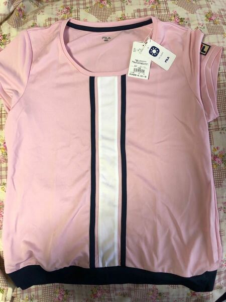 レア　新品　FILA テニス　シャツ　XL 上品なピンク