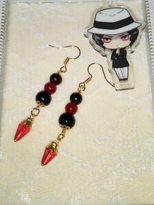 鬼滅の刃 鬼舞辻 無惨 イメージ カラー ピアス アクセサリー