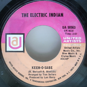 良品!! USオリジナル ELECTRIC INDIAN Keem-O-Sabe ('69 United Artists) エレクトリック・インディアン MFSB 7インチ 45RPM.