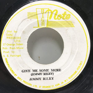 【Jah Love Reggae】7'' JAMAICA オリジナル JIMMY RILEY Give Me Some More (High Note) 70's? ジャー・ラヴ・レゲエ傑作 45's