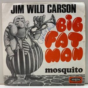 仏産ジャジー・グルーヴ 珍盤 7インチ JIM WILD CARSON Big Fat Man ('72 Disques Vogue) ラジオ番組 OST パーカッション・ブレイク