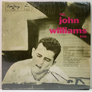 シュリンク良好!! MONO 米 60's 初期プレス JOHN WILLIAMS TRIO ('55 EmArcy MG 36061) ピアノトリオ傑作 US MASTERDISK刻印 LP