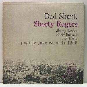 良再生!! フラット USオリジナル MONO 深溝 BUD SHANK / SHORTY ROGERS / BILL PERKINS (Pacific Jazz PJ 1205) 昼と夜のバド・シャンク