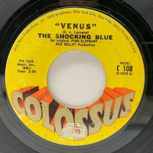 7インチ USオリジナル SHOCKING BLUE Venus ('71 A&M) ショッキング・ブルー／ヴィーナス 45RPM. プレイ良好！