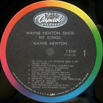 良品!! MONO 1st 虹ラベ オリジナル WAYNE NEWTON Sings Hit Songs ('64 Capitol) ウェイン・ニュートン／ヒット曲カヴァー集_画像3