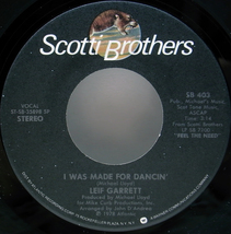 良盤 7インチ P.S.付き USオリジナル LEIF GARRETT I Was Made For Dancin' / Living Without Your Love ('78 Scotti Bros.) ダンスに夢中_画像2