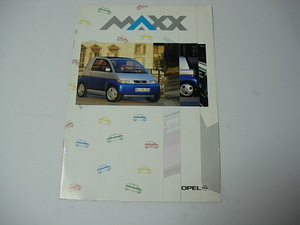  abroad original catalog OPEL MAXX ConceptCar 1995 year 3 month Opel Max German 