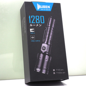 ウーベン WUBEN T103W Pro 懐中電灯 1280ルーメン LEDハイパワーフラッシュライト USB充電式 フォグランプ効果 防水 国内正規品 未使用