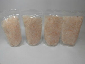 【1kg×4袋セット】　入浴用岩塩　イラン/ペルシャ岩塩　ライトピンク　