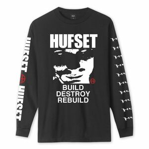 HUF BDR Core L/S T-Shirt Black XL Tシャツ