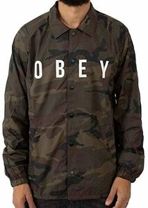 Obey Anyway Coaches Jacket Camo S コーチジャケット 