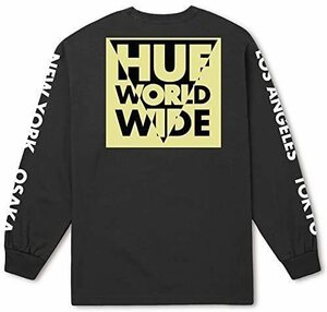 HUF International Block L/S T-Shirt Black S Tシャツ