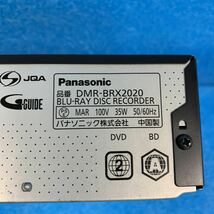 NO.04105.80.. Panasonic パナソニックブルーレイディスクレコーダー DMR-BRX2020 2016年製 リモコン付き 通電確認 現状ジャンク品 _画像7