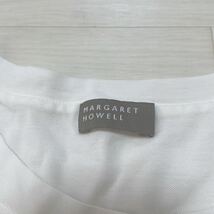 マーガレットハウエル MARGARET HOWELL 日本製 レディース 半袖シャツ Tシャツ コットン ホワイト 白 サイズ2 美品_画像2
