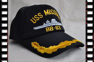 バトルシップキャップUSS MISSOURIブラックＳＬ新品NASA