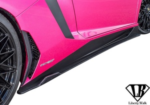 【M’s】Lamborghini AVENTADOR SV (2016y-) LB★PERFORMANCE サイドディフューザー／／マットカーボン Liberty Walk リバティーウォーク
