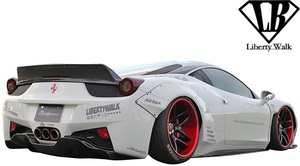 【M's】FERRARI 458 (2009y-2015y) Liberty Walk LB-WORKS カーボン リヤウイング Ver.2／／CFRP製 フェラーリ エアロ リバティーウォーク