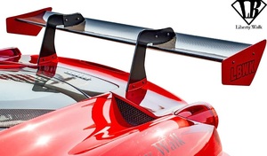 【M's】フェラーリ 458 LB-Silhouette WORKS シルエットGT リアウイング／Dry Carbon GTウイング エアロ Liberty Walk リバティーウォーク