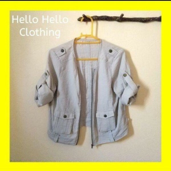 Hello Hello Clothing ノーカラー2wayカットソー アウター