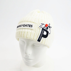 【即決】PEARLY GATES パーリーゲイツ ×PEANUTS 2020年モデル ニット帽 ワッペン スヌーピー柄 ホワイト系 FR [240001677086]