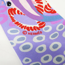【1円】HERMES エルメス ツイリー シルク スカーフ 魚 総柄 パープル系 [240001654589]_画像5