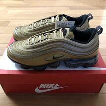 NIKE AIR VAPORMAX ’97 ナイキ エアヴェイパーマックス97 スニーカー メタリックゴールド US8.5 26.5cm 国内正規品 新品未使用 レア 限定_画像1