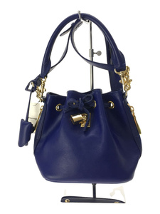 Samantha Thavasa ◆ 2WAY handbag / shoulder bag / leather / blue, ladies' bag, Shoulder bag, others