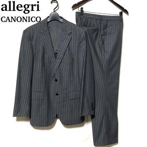 allegri Canonico ストライプ スーツ/セットアップ L位/アレグリ カノニコ テーラードジャケット＆パンツ 日本製