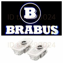 Mercedes Benz BRABUS ロゴ カーテシランプ LED 純正交換 GT/CLA/CLS/E/S クーペ プロジェクター ドア ライト メルセデス ベンツ ブラバス_画像1