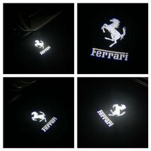 NEWタイプ 高性能 フェラーリ LED HD ロゴ プロジェクター カーテシランプ 純正交換 カリフォルニア T/ポルトフィーノ Ferrari ドア ライト_画像2