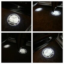 Mercedes Benz AMG ロゴ カーテシランプ LED 純正交換 GT/CLA/CLS/E/S クーペ プロジェクター ドア ライト メルセデス ベンツ C118/C257_画像2