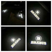 Mercedes Benz BRABUS ロゴ カーテシランプ HD LED 純正交換 W222 Sクラス プロジェクター ドア ライト メルセデス ベンツ S ブラバス_画像2