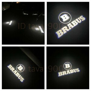 Mercedes Benz BRABUS ロゴ カーテシランプ LED 純正交換 GT/CLA/CLS/E/S クーペ プロジェクター ドア ライト メルセデス ベンツ ブラバス