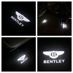 NEWタイプ Bentley ロゴ カーテシランプ LED ドア プロジェクター コンチネンタル フライング スパー ベンテイガ 純正交換 ベントレー HD