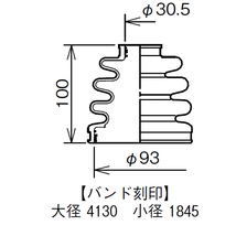 パジェロ V73W V75W V77W V78W ドライブシャフトブーツ フロント アウタ側 左右共通 左右 2個 ミヤコ自動車 分割式 ワレ有_画像3