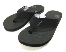 VOLCOM ボルコム V0811522BKD メンズ US7 25cm ビーチサンダル BeachSandal ビーサン 黒色 ブラック ヴォルコム サーフ 新品 即決 送料無料_画像1